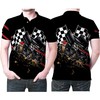 Dirt Racing Cool Extreme Sports Dirt Cars Racers 3D Printed Polo Shirt with All Over Print Design
