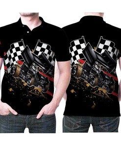 Dirt Racing Cool Extreme Sports Dirt Cars Racers 3D Printed Polo Shirt with All Over Print Design