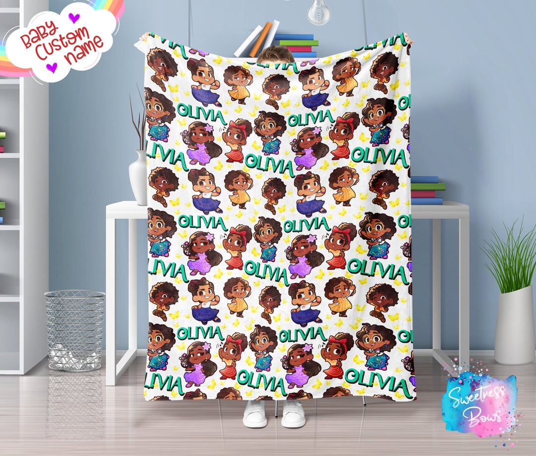 Disney Baby Blanket with Personalized Name - Soft and Cute Gift for Newborns