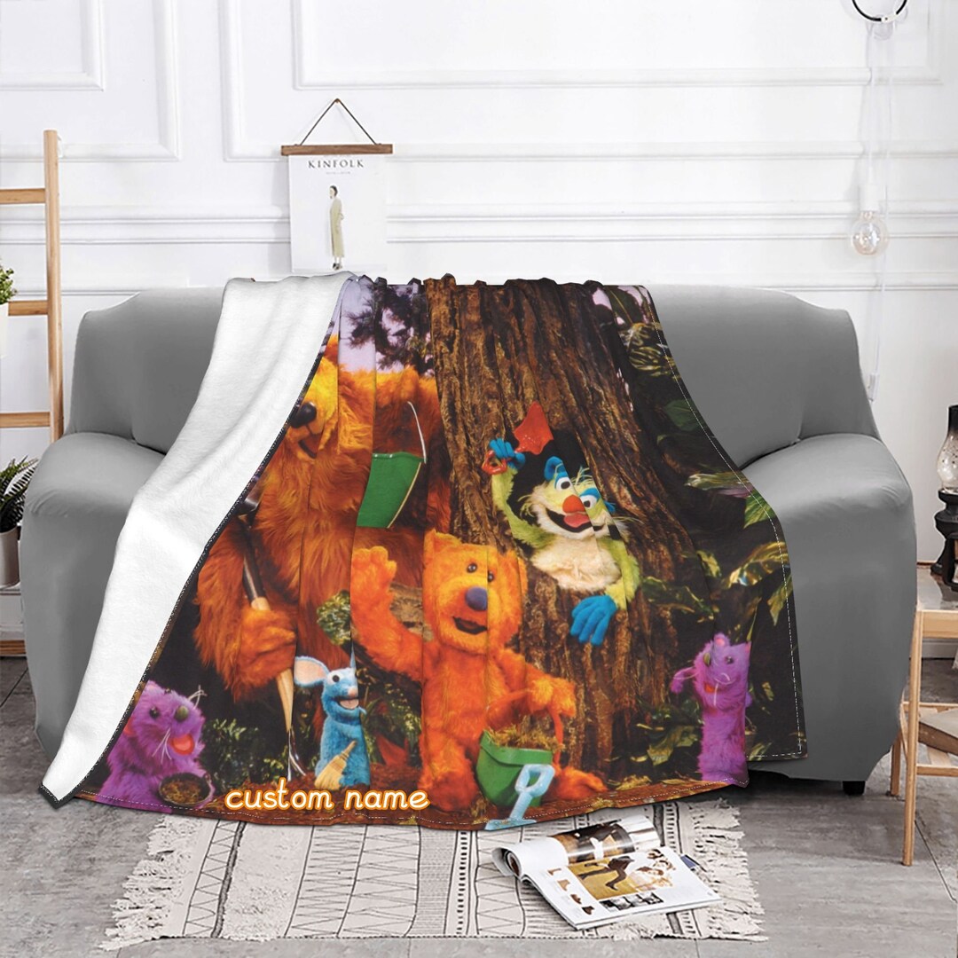 Disney Bear in the Big Blue House Soft Blanket with Custom Name - Ideal for Kids