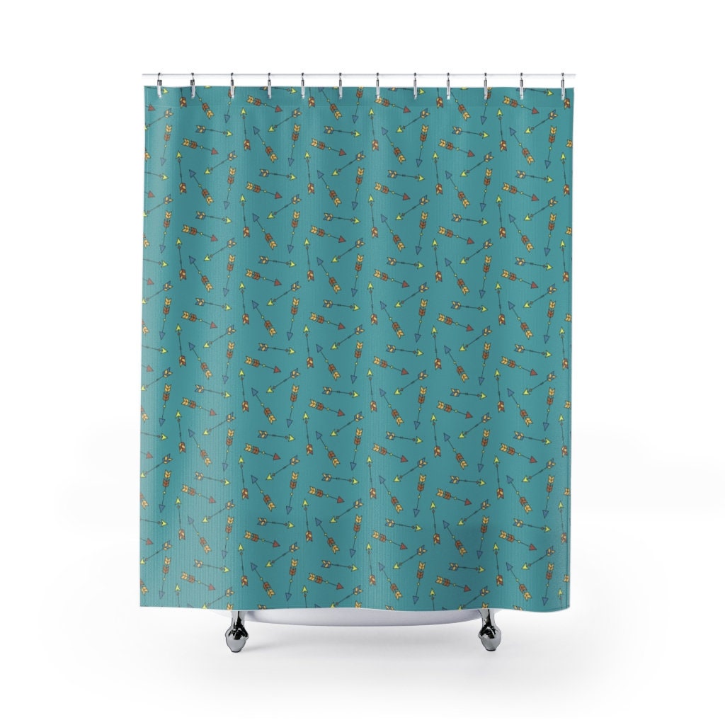 Disney Blanket Kinder Bad Duschvorhang, eklektischer Teal Blue Arrows Duschvorhang - Image 4