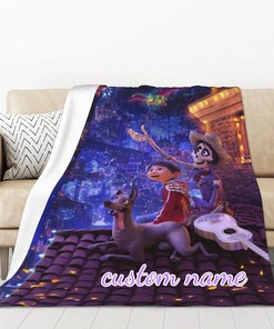 Disney Blankets for Kids with COCO Design - Personalized Tapestry Bedding for Children