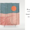 Disney Blue Sky Fabric Shower Curtain, a Pink Sunrise Landscape with Custom Sizes, Perfect for a Relaxing Decor