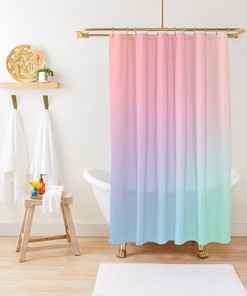Disney Boho Holografisch Shower Curtain, Abstract and Eco-Friendly Material, Chic Decor, Hooks Included