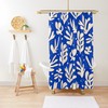 Disney Boho Mid-Century Abstract Patterns Blue Shower Curtain, Matisse Design