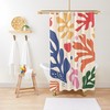 Disney Boho Mid-Century Abstract Plant Patterns Shower Curtain, Trendy and Eco-Friendly Waterproof Design
