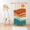 Disney Boho Mid-Century Sunsets Shower Curtain, Abstract Muster, Trendy and Eco-Friendly Waterproof Design