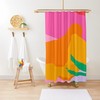Disney Boho Tropical Shower Curtain, Colorful Abstract Decor made of Eco-Friendly Material with Hooks Included