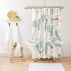 Disney Botanic Shower Curtain, Boho Leaves Bathroom Decor, Waterproof and Eco-Friendly Material with Hooks Included