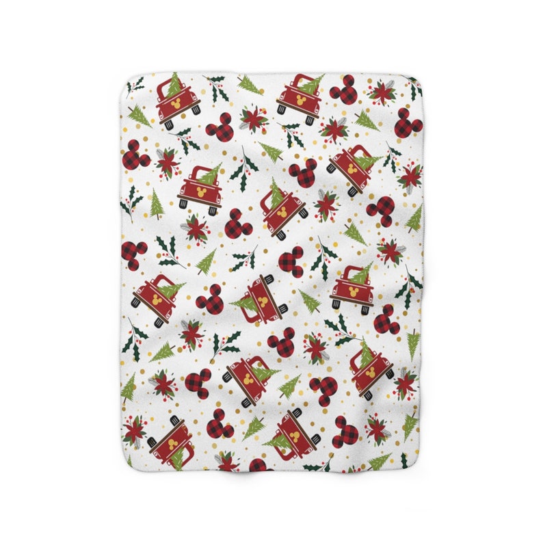 Disney Christmas Tree Blanket with Hidden Mickey - Cozy Up with a Festive Holiday Classic - Image 3