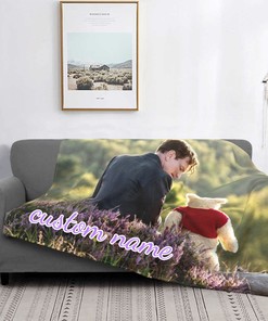 Disney Christopher Robin Christmas Edition Blanket - Festive Living Room Decoration
