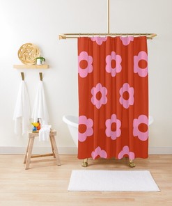 Disney Colorful Boho Floral Shower Curtain, Chic and Eco-Friendly Design, Flowers