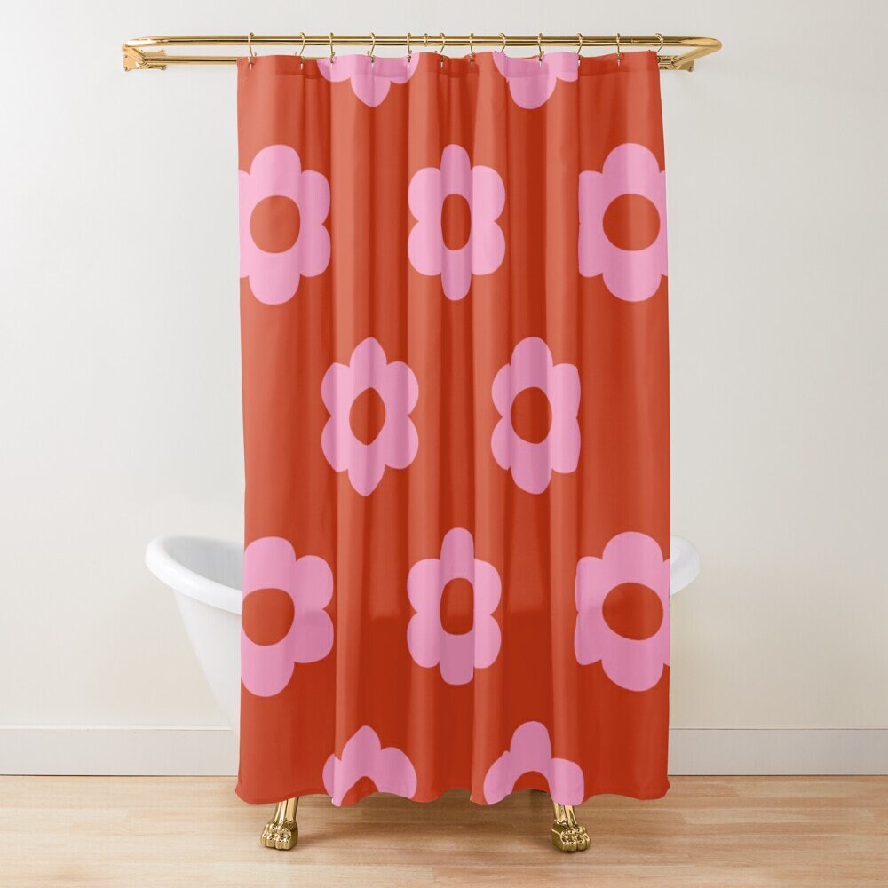 Disney Colorful Boho Floral Shower Curtain, Chic and Eco-Friendly Design, Flowers - Image 2