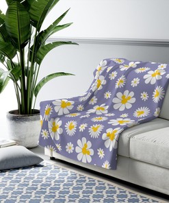 Disney Daisy Sherpa Fleece Blanket with Mickey Mouse Throw - Add Some Floral Flair to Your Living Room Decor