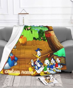 Disney Donald Duck Custom Name Double Layer Blanket - A Cute and Cozy Addition to Any Room
