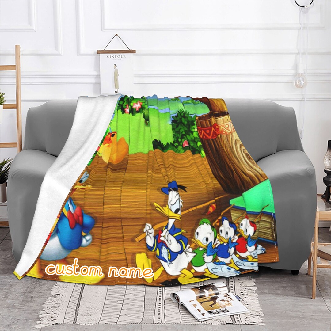 Disney Donald Duck Custom Name Double Layer Blanket - A Cute and Cozy Addition to Any Room
