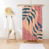 Disney Floral Boho Shower Curtain, Waterproof Chic Floral Bathroom Decor, made of Recycled Material with Hooks Included