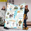 Disney Frozen Personalized Fleece Blanket - Custom Name Elsa and Anna Gift for Kids and Adults