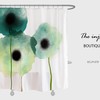 Disney Green Flower Shower Curtain, Ink Painting Flora Extra Thick Curtains with Hooks, Customized Sizes