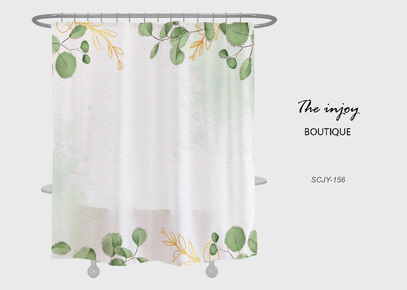 Disney Green Vine Shower Curtain for a Sleek and Minimalist Touch in Your Bathroom Decor