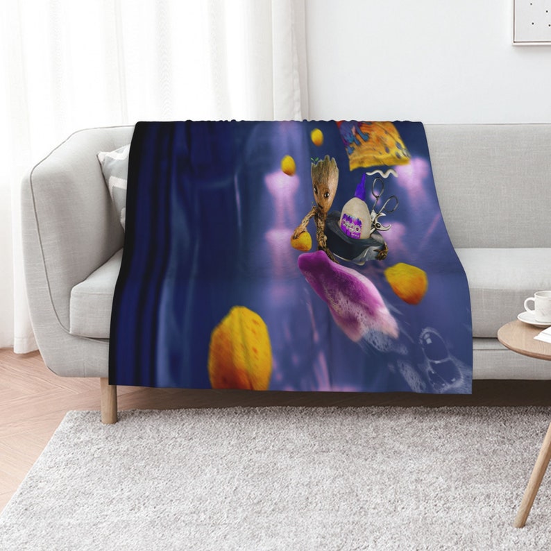 Disney Groot Custom Name Fleece Blanket - Personalized Gift for Fans of the Movie - Image 3