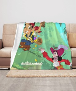 Disney Jake Long Custom Name Soft Blanket - Personalized Gift for Bedroom Decor and Christmas