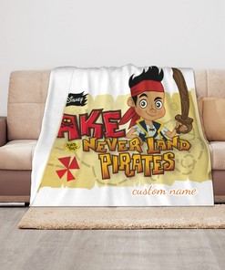 Disney Jake and the Never Land Pirates Fleece and Sherpa Blanket - Personalized Gift for Fans of the Show