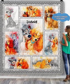 Disney Lady and the Tramp Fleece Blanket - Perfect for a Lady and the Tramp Theme Party