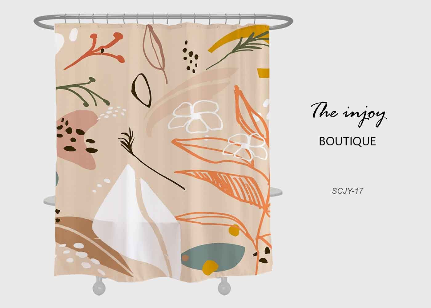 Disney Leaves Grass Shower Curtain, Simple Style Waterproof Curtains for a Touch of Nature in Your Bathroom