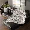 Disney Mickey Confetti Neutral Palette Velveteen Plush Blanket - Perfect for Disney World Fans