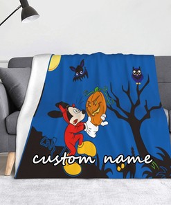 Disney Mickey Minnie Personalized Name Blanket Baby Birthday Gift