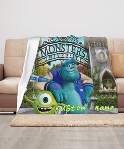 Disney Monster University Blanket with Personalized Name for Baby Girl or Boy