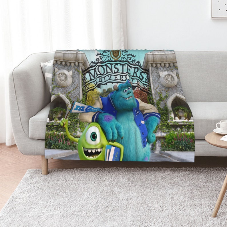 Disney Monster University Blanket with Personalized Name for Baby Girl or Boy - Image 3