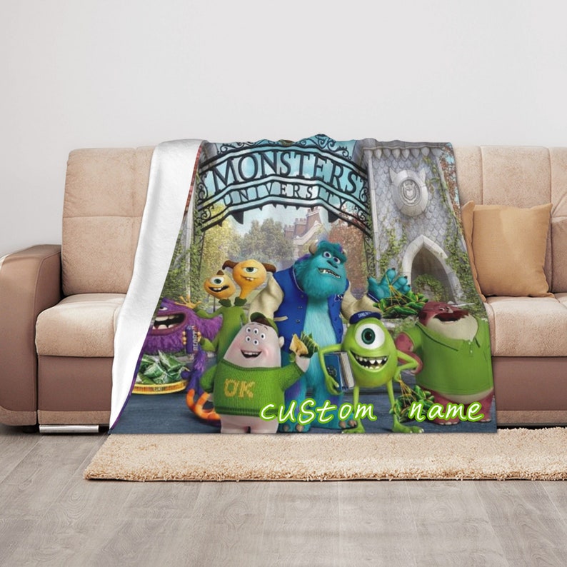 Disney Monster University Custom Name Blanket for Babies: Soft and Cozy Gift - Image 2
