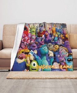 Disney Monster University Soft and Snuggly Custom Name Blanket - Ideal for Christmas or Birthdays