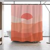Disney Orange Sunset Sea Waterproof Shower Curtain with Hooks Included, a Landscape to Add Life to Your Bathroom Decor