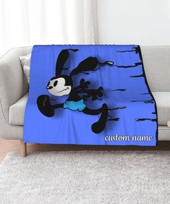 Disney Oswald The Lucky Rabbit Blanket - Soft Gift for Home Decor, Sofa, Bedding, Living Room