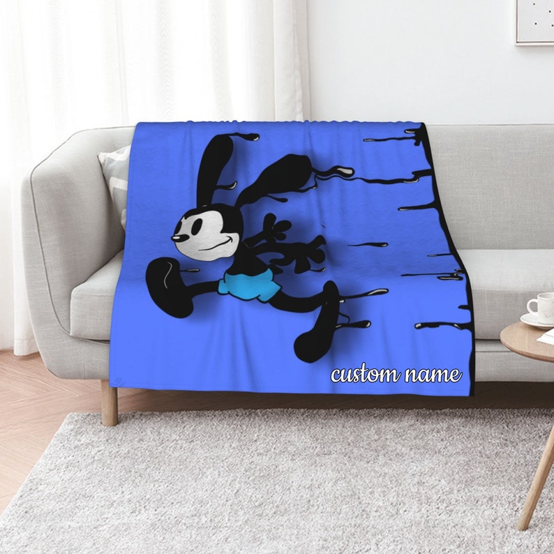 Disney Oswald The Lucky Rabbit Blanket - Soft Gift for Home Decor, Sofa, Bedding, Living Room - Image 2