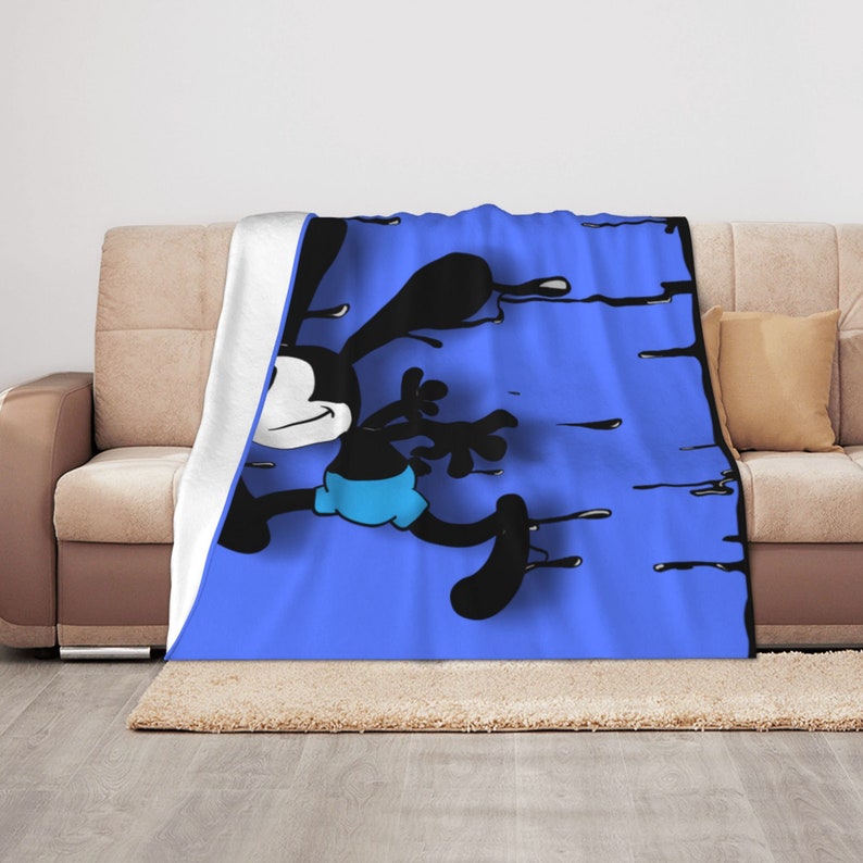 Disney Oswald The Lucky Rabbit Blanket - Soft Gift for Home Decor, Sofa, Bedding, Living Room - Image 3