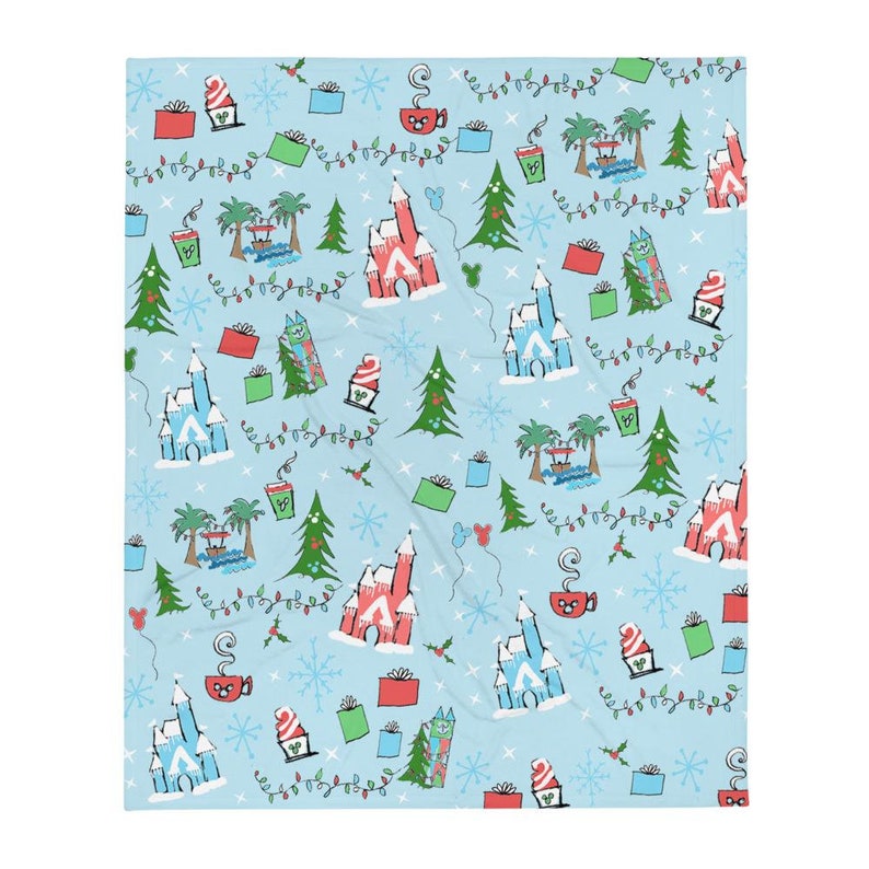 Disney Parks Sketch Fleece Throw Blanket: Perfect Gift for Disney Fans - Image 3
