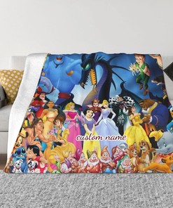 Disney Personalized Fleece Blanket - Custom Name and Design - Perfect Gift for Fans of All Ages
