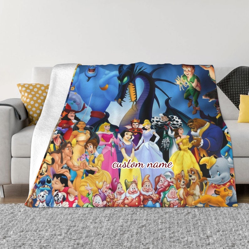 Disney Personalized Fleece Blanket - Custom Name and Design - Perfect Gift for Fans of All Ages - Image 2