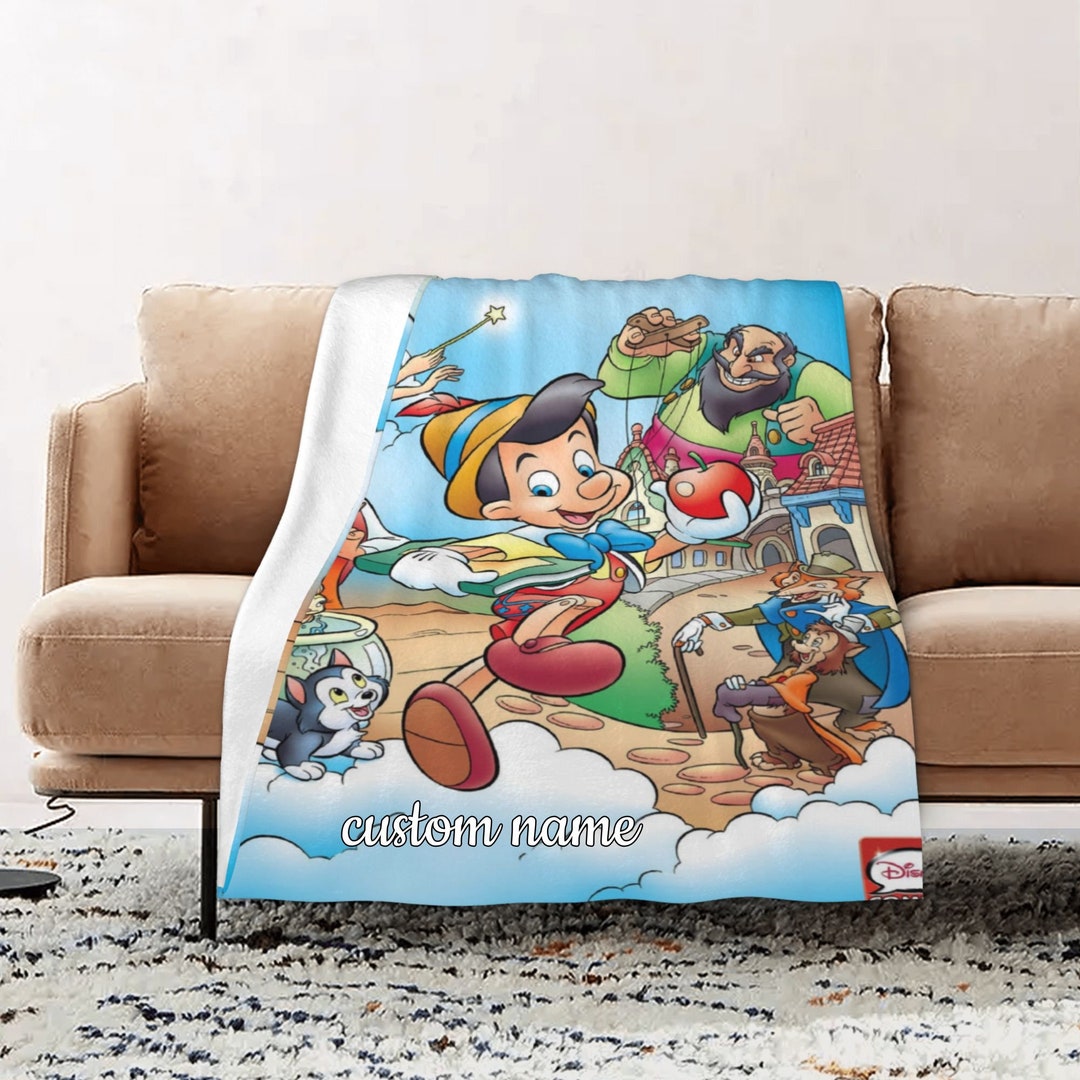 Disney Pinocchio Blanket - Soft Gift for Your Home Decoration, Sofa, Bedding or Living Room