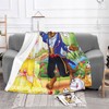 Disney Princess Beauty and the Beast Custom Name Double Layer Blanket Christmas Gift for Kids