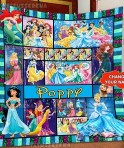 Disney Princess Quilt, Blanket and Birthday Party Theme - Perfect for Christmas Gifts and Movie Lovers