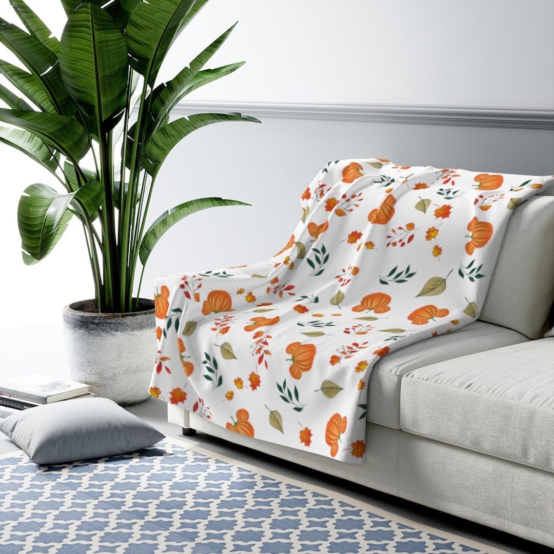 Disney Pumpkin Blanket with Hidden Mickey - Perfect for Fall, Halloween and Thanksgiving