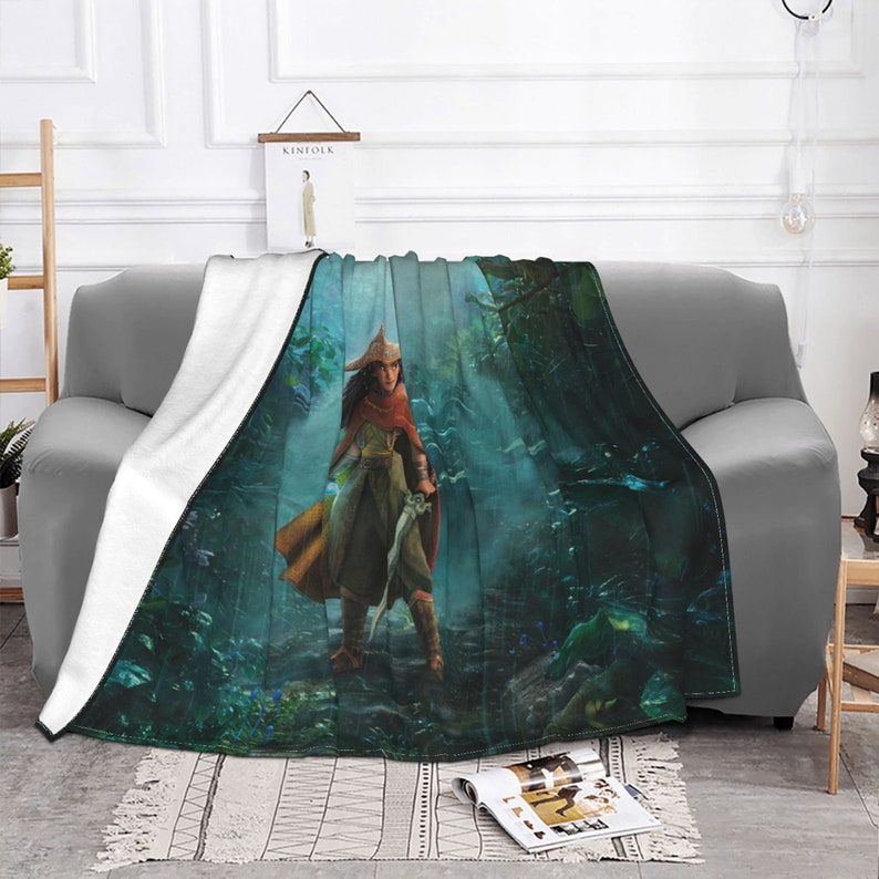 Disney Raya and The Last Dragon Fleece Blanket - Personalized with Custom Name for Kids - Image 3