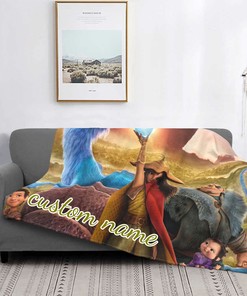 Disney Raya and The Last Dragon Sherpa Blanket - Personalized with Custom Name for Kids
