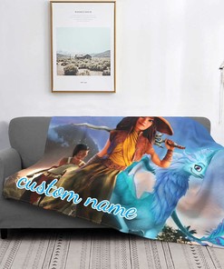 Disney Raya and the Last Dragon Sherpa Blanket - Personalized Disney Blankets for kids