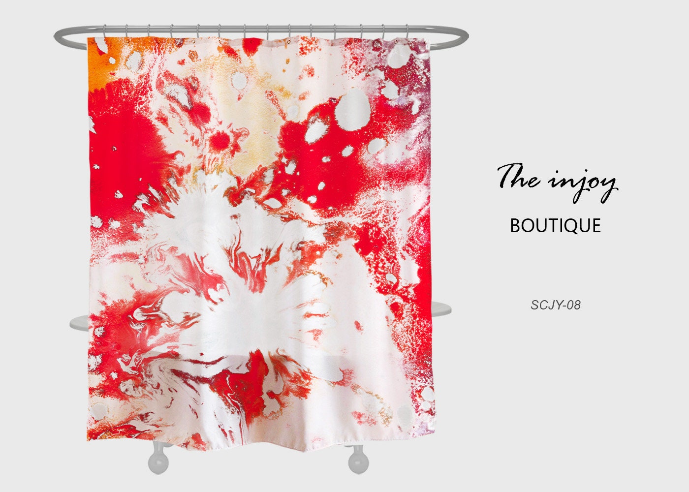 Disney Red Tie Dye Shower Curtain, Waterproof and Washable, with Custom Sizes for a Unique Bathroom Decor